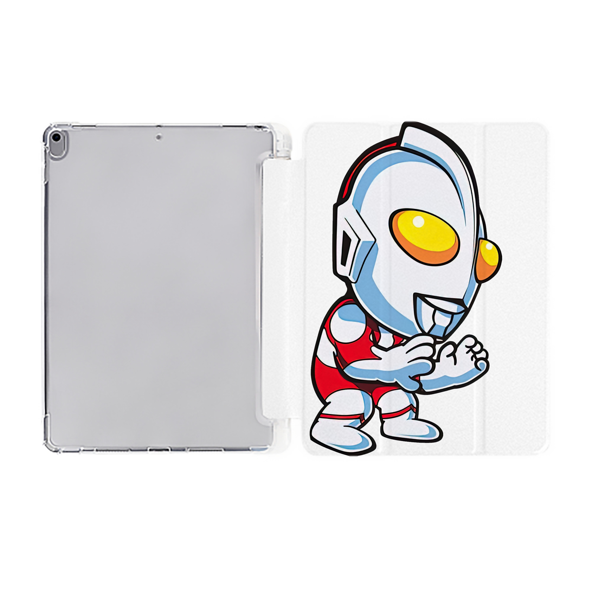 （画像用） ウルトラマン Ultraman IPad ケース ペン収納付き 三つ折りスタンド PUレザー×シリコン 対応機種9.5/10.5/10.9インチ